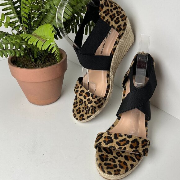 Jolimall Size 7 Leopard Sandals NWOT - Picture 1 of 6